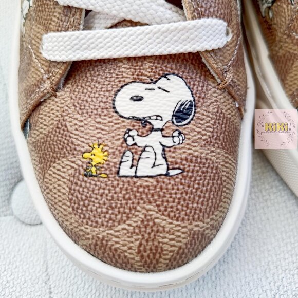 Coach X Peanuts High Line Sneaker In Signature Canvas With Snoopy Print CBZ77 - Picture 7 of 13